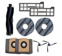 Ensemble d'accessoires pour aspirateur Eufy X10 Pro, comprend une brosse rouleau principale, des brosses latérales, des filtres HEPA, des chiffons en microfibre et des sacs à poussière pour balayer (A