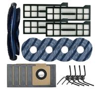 Ensemble d'accessoires pour aspirateur Eufy X10 Pro, comprend une brosse rouleau principale, des brosses latérales, des filtres HEPA, des chiffons en microfibre et des sacs à poussière pour balayer (B