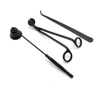 Ensemble D'accessoires Pour Bougies Trois En Un, Coupe-Mèche De Bougie, Éteignoir Tampon De Bougie, Seau À Mèche, Amant De Bougie (Noir)
