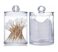 Ensemble d'accessoires pour boules de coton, cotons-tiges, tampons ronds en coton, organisateur de maquillage, pot d'apothicaire (lot A)
