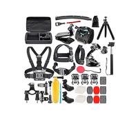 Ensemble d'accessoires pour caméra, kit d'accessoires pour caméra d'action, sangle de tête et sangle de poitrine, support à ventouse pour