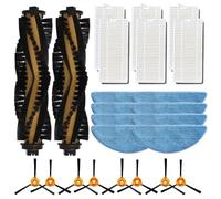 Ensemble d'accessoires pour Cecotec pour Conga M50 pour robot nettoyeur X-treme comprenant brosse principale, brosses latérales, filtres HEPA et chiffons en microfibre (B)
