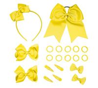 Ensemble d'accessoires pour cheveux pour uniforme de cheveux, serre-tête, pinces à cheveux, nœuds Korker bouclés pour petites filles d'école