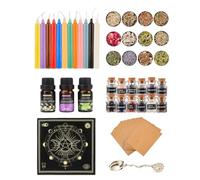 Ensemble D'accessoires pour De Sorcière - Accessoires Wicca Complets pour Les Rituels | Fournitures Rituelles Et Outils De Sorcellerie, Ensemble Idéal pour Les Débutants, Les Pratiques Spirituel