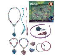 Ensemble d'accessoires pour filles Stitch et Angel Disney 12 pièces accessoires cheveux bijoux fantaisie