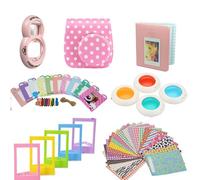 Ensemble d'accessoires pour Fujifilm Instax Mini 8/9 - Rose en pointillée