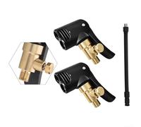 Ensemble d'accessoires pour gonfleur comprenant un tuyau de dégonflage rapide et un adaptateur de buse à double usage