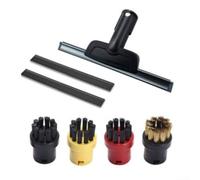 Ensemble d'accessoires pour nettoyeur vapeur Karcher avec raclette et brosses pour SC2 SC3 SC4 SC5, kit de 7 buses pour sols en verre, carrelage, coins de joints