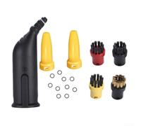 Ensemble d'accessoires pour nettoyeur vapeur SC1 SC2 SC3 SC4 SC5 comprenant 10 joints d'étanchéité pour anneaux, 4 brosses rondes, buses d'alimentation et extension pour une meilleure performance de
