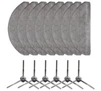 Ensemble d'accessoires pour robot aspirateur R1 pour Edge avec chiffons en microfibre et brosses latérales en nylon, pièces de rechange (B)
