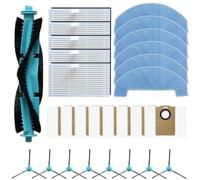 Ensemble d'accessoires pour robot aspirateur Ultenic pour T20 Pro, Honor S3, R3, T10 pour Lite, kit de rechange avec brosse principale, filtres, serpillères, sacs à poussière, brosses latérales (B)