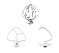 Ensemble D'accessoires pour Robot de Cuisine, 3 Pièces Kitchen Accessoires avec Fouet K45WW Crochet Pétrisseur K45DH Batteur Plat K45B pour Préparer Une Variété de Plats Délicieux Tels Que des Gâteaux