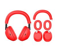 Ensemble d'Accessoires pour Sony WH-1000XM6 Casque- Housse de Bandeau + Protège-Oreillettes + Coussinet de Bandeau (3 en 1) (Rouge)