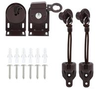 Ensemble d'accessoires pour store enrouleur coupe-vent - Base extérieure pour terrasse, jardin - Sécurisé contre les vents forts - Plastique beige noir (noir)