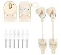 Ensemble d'accessoires pour store enrouleur coupe-vent, matériel de rideau d'extérieur avec bases et connecteurs pour une meilleure stabilité, kit en plastique anti-âge pour (beige)