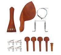 Ensemble d'accessoires pour violon 4/4, 1 ensemble de pièces de violon en bois de jujube, raccords 4/4, chevilles de mentonnière, cordier, accordeurs, corde d'extrémité pour Seite)
