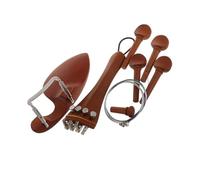 Ensemble D'accessoires Pour Violon En Bois Comprenant Des Chevilles D'accordage Une Mentonnière En Ébène Un Cordier Et Plus Encore. Accessoires Violon
