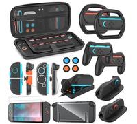 Ensemble d'accessoires Switch 2 pour Nintendo Switch 2 (2025) : étui de transport, coque de protection pour console et poignées en TPU, protecteur d'écran HD, chargeur Joy-Con, poignée de souris FPS