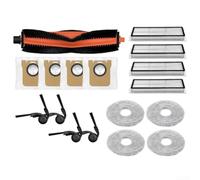 Ensemble d'accessoires tout-en-un pour aspirateur robot Xiaomi pour Mijia H50 Pro 0V42GL, avec brosse principale, filtres, sacs à poussière, brosses latérales et chiffons de nettoyage (17 pièces)