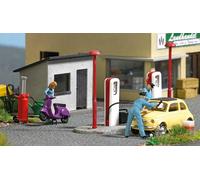 Ensemble D'Action Busch 7832 : Station-Service Avec Scooter