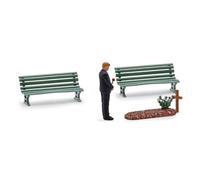 Ensemble d'action, visite de la tombe - BUSCH 79933 - HO 1/87