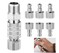 Ensemble D'adaptateur D'aérographe, 7 pièces de Raccord Rapide pour Aérographe, Adaptateur de Déconnexion Airbrush, Raccords à Aérographe de Connexion Rapide, Raccord Rapide pour Aérographe