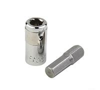 Ensemble d'adaptateurs carrés en acier au chrome vanadium de 6,35 mm vers tige hexagonale, roulement à billes à ressort à changement rapide, convertisseur de douille pour perceuse à percussion, outil
