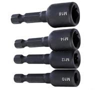 Ensemble d'adaptateurs de clé à douille avec tige hexagonale de 6,35 mm pour robinets M5 pour M14 en alliage d'acier pour réparation automobile (C)