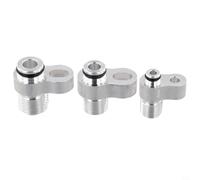 Ensemble d'adaptateurs de connexion de radiateur de condensateur en aluminium pour systèmes R134A avec 3 tailles #6#8#10 et mamelon 10 mm 15,3 mm 18 mm pour compresseur connexion montage sans fuite