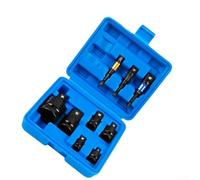 Ensemble d'adaptateurs de douille 1/4", 3/8", 1/2" pour réducteur en acier au chrome vanadium de qualité d'impact pour perceuse, réparation automobile, finition bleue
