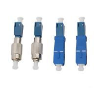 Ensemble d'adaptateurs de fibre optique FC vers LC et SC vers LC, coupleur monomode pour équipement, corps métallique, perte d'insertion ≤ 0,20 dB, longueur d'onde 1200 à 1600 nm