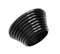 Ensemble D'adaptateurs de Filtre, 9 PCS Ensemble D'adaptation Compatibles avec Canon Nikon Sony Sigma Tamron, Bagues pour Filtre D'objectif D'appareil Photo 37-49-52-55-58-62-67-72-77-82 mm