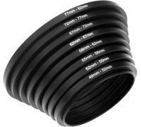 Ensemble D'Adaptateurs De Filtre, 9 Pcs Ensemble D'Adaptation Compatibles Avec Canon Nikon Sony Sigma Tamron, Bagues Pour Filtre D'Objectif D'Appareil Photo 37-49-52-55-58-62-67-72-77-82 Mm[Z2015]