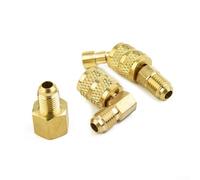 Ensemble d'adaptateurs de jauge de climatisation R410a vers R134a : SAE mâle de 10,2 cm vers SAE femelle 5/16" + /4" pour Acme femelle x /2" mâle pour mini split, réfrigération et aspirateur