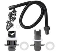 Ensemble d'adaptateurs de Pompe pour Planche à pagaie, Accessoires Pratiques pour Planche à pagaie, 1 Tuyau de Pompe, 6 Buses d'air pour Bateaux gonflables, radeaux, flotteurs Kayak