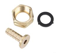 Ensemble d'adaptateurs de tuyau en laiton avec raccords cannelés 3/8 et raccords femelles 3/4 GHT pour un débit d'eau facile (9,5 mm)