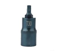 Ensemble d'adaptateurs en alliage d'acier traité thermiquement pour douilles Torx 1,27 cm, y compris pour T40 T45 T50 T55 T60 T70 Embouts à tête étoile revêtus bleu pour une utilisation avec des clés