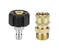 Ensemble D'adaptateurs for Nettoyeur Haute Pression | Coupleurs pivotants M22-14 mm/15 mm à attache rapide 1/4 for tuyau de lavage haut(Full Set 15MM)