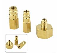 Ensemble d'adaptateurs R134a W21,8 vers 1/4 SAE en laiton pour conversion R12 pour réparation de voiture HP LP