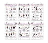 Ensemble d'affiches d'entraînement avec haltères, motivant, 1 ensemble/6 pièces, affiches d'entraînement d'haltères de gymnastique à domicile, tableaux de remise en forme complets faciles à suivre, po