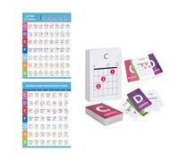 Ensemble d'affiches sur les bases théoriques de la guitare, 56 cartes flash sur les accords de guitare et tableau des accords de guitare, pour l'enseignement musical et les débutants