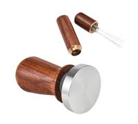 Ensemble d'agitateurs à café calibré avec main en bois plate acier inoxydable 304 ressort pour Café