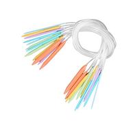 Ensemble d'aiguille à tricot circulaire de 12 pcs, kit d'aiguilles à tricot à tube circulaire en plastique multicolore, tissage, tricot fait à la main bricolage (3,5 mm à 12 mm) (80 cm de long)