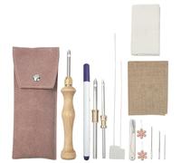 Ensemble d'aiguilles à broder avec stylo à broder, tissu, aiguille à coudre et ciseaux enfile-aiguille pour débutant