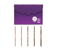 Ensemble d'aiguilles à crochet KnitPro - Symfonie, bois double pointe (3-3,5, 4-4,5, 5-5,5, 6-6,5 et 7-8 mm)