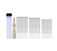 Ensemble D'aiguilles À Feutrer, 3 Tailles, En Feutre De Laine, Outils De Bricolage Artisanal Avec 1 Manche En Bois Avec Bouteille Transparente, 30 Pièces