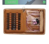 Ensemble d'aiguilles à tricot circulaire, 3 à 6 mm Interchangeable Ergonomic Circular Needle Set avec sac de rangement pour