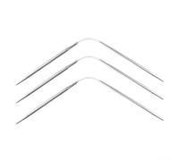 Ensemble d'aiguilles à tricoter circulaires en acier inoxydable, 2 mm à 5 mm, aiguilles rondes en métal, pour outils de crochet et de tricot, fil réglable pour débutants (4 mm)