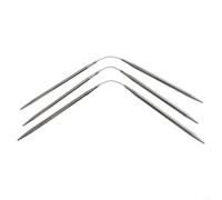 Ensemble d'aiguilles à tricoter circulaires en acier inoxydable, 2 mm à 5 mm, aiguilles rondes en métal, pour outils de crochet et de tricot, fil réglable pour débutants (4,5 mm)