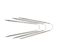 Ensemble d'aiguilles à tricoter circulaires en acier inoxydable avec cordon pour pull, écharpe, chapeau, projet d'artisanat (3,5 mm)